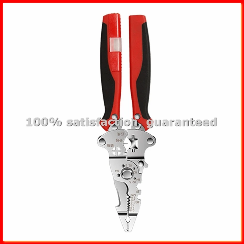 Foldable New Wire Stripper with Test Pencil Professional Cutting and Pulling Wires Multifunctional Wire Stripper-A13G