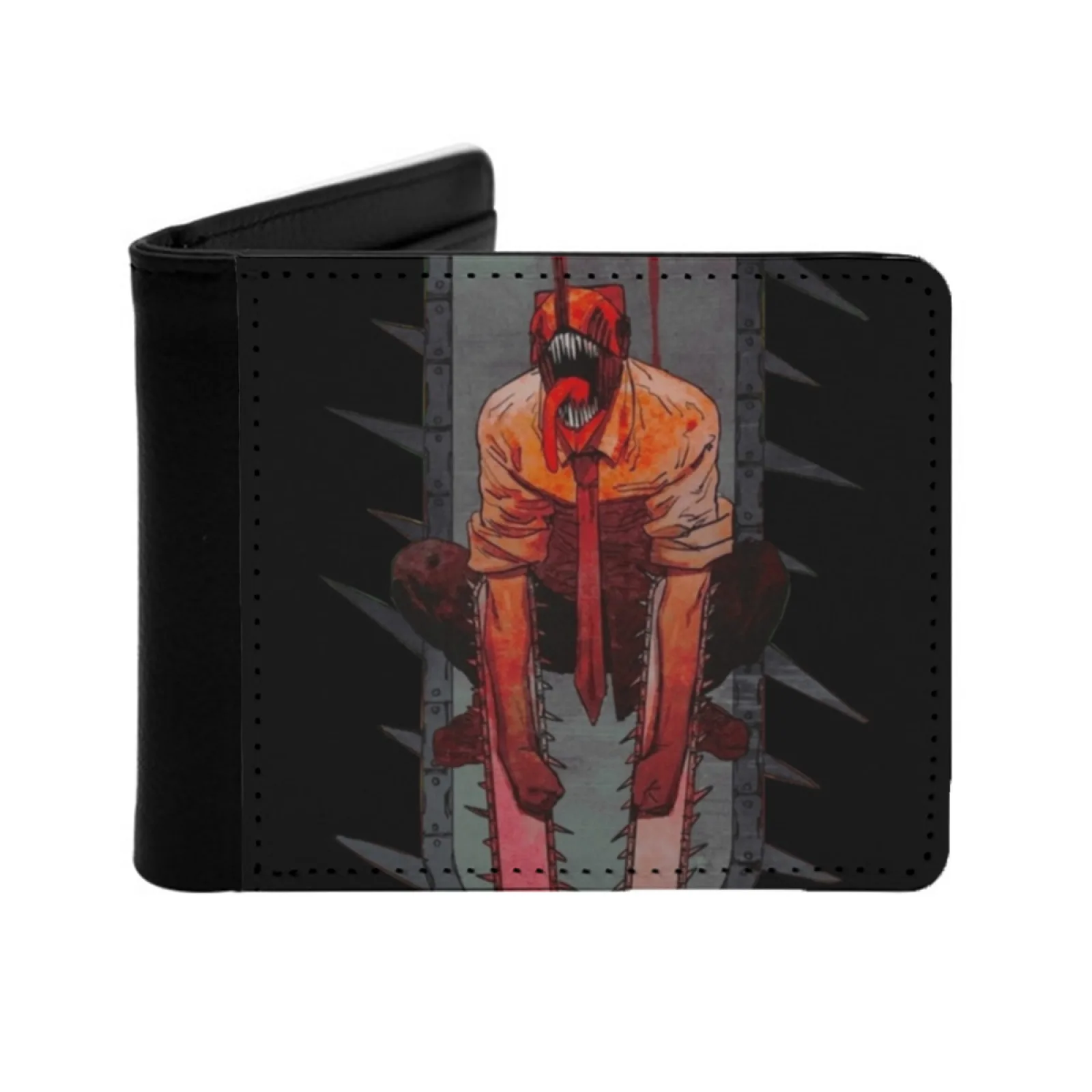 Men Wallets Card Man Wallet Short Purse Bi-Fold Personalized Purses Anime Denji Pochita Makima Power Man Aki Manga Himeno Devil