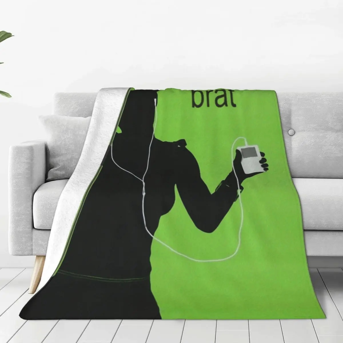 Multifunction Brat Album Charli XCX Singer Blanket Merchandise Bedding Decorative 2024 Concert Throw Blanket Soft Velvet for Car