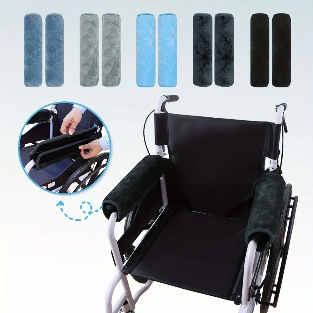 Soft Walking Aid Handle Gloves Solid Color Waterproof Armrest Cushion Non-Slip Reversible Wheelchair Armrest Pad