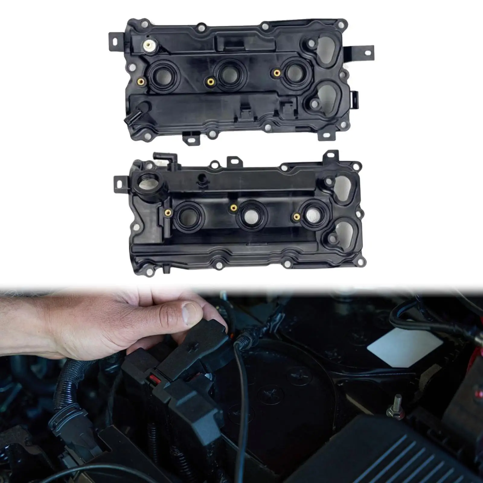 2 Pieces Engine Valve Covers with Gaskets Replacement High Performance Accessory