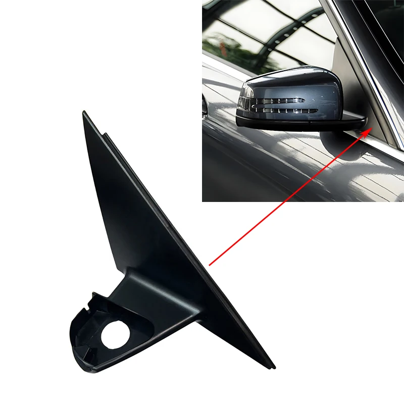 2008-2013 Black Front Window Triangle Trim Mirror Cover Base Holder for Mercedes-Benz W204 C-Class C180 C200 C250 C300 C43 C63
