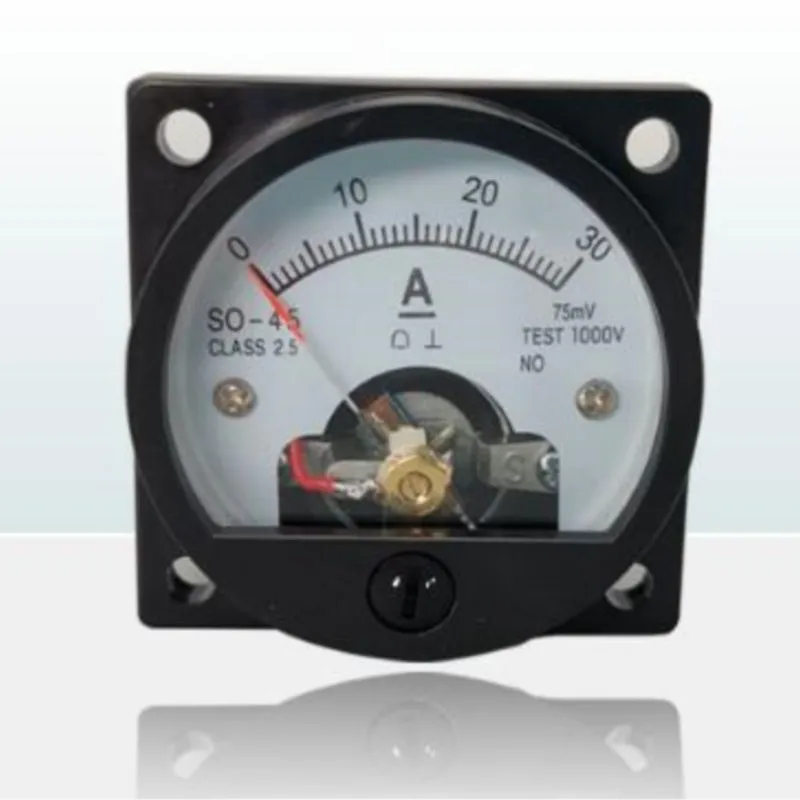 

1Pc SO - 45 Round Dc Ammeter Pointer Type 2A 10A 30A 50A 100A 200A 300A 45x45mm