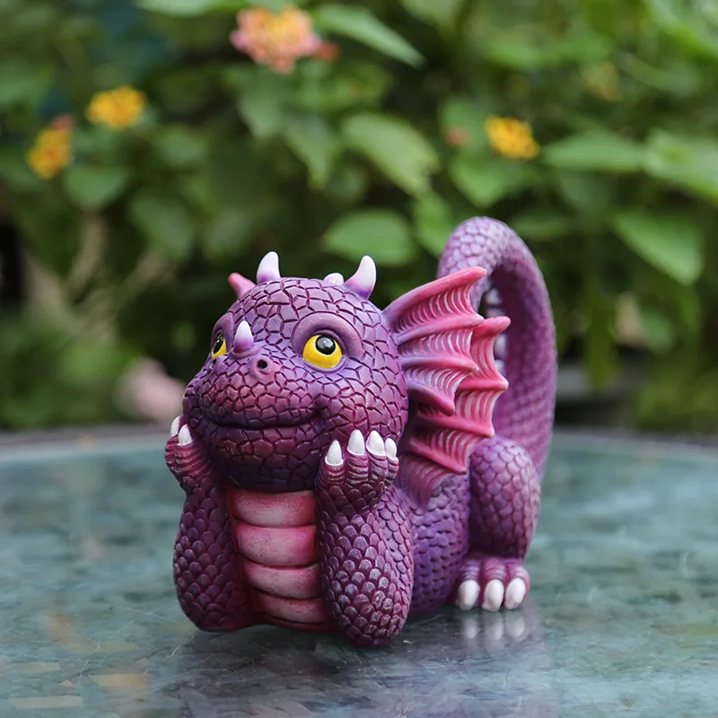 

Creative Cute Cartoon Dragon Ornaments, Fairy Garden Decoration Accessories,Mini Animal Miniatures, Resin Crafts, Birthday Gifts