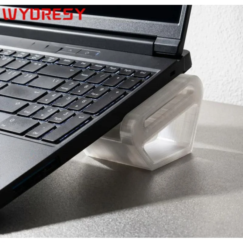 WYORESY for Apple (MacBook) Shock Absorption Heightened Tilt Stand Minimalist Portable Anti-Slip Laptop Holder