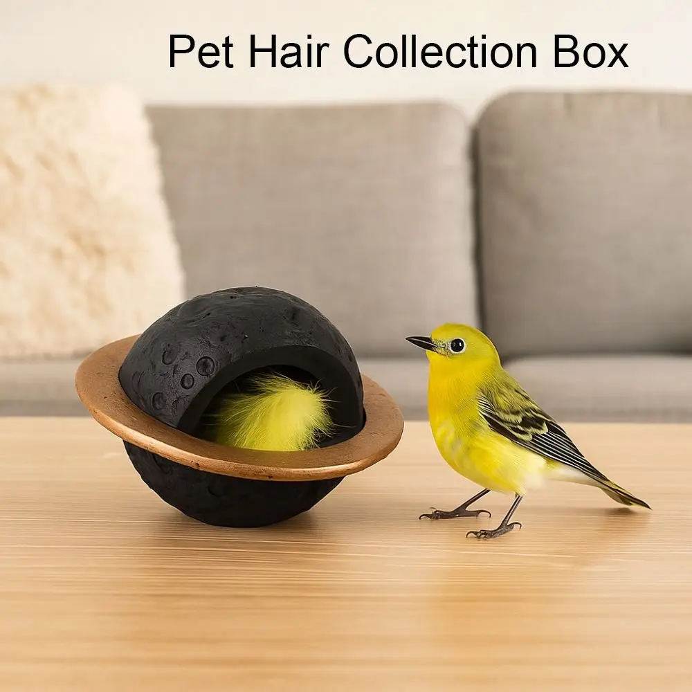 

Moisture-Proof Pet Urn Removable Lid Planet Shape Pet Hair Collection Box Cement Sealed Jar Cat Memorial Urn Pet Funeral