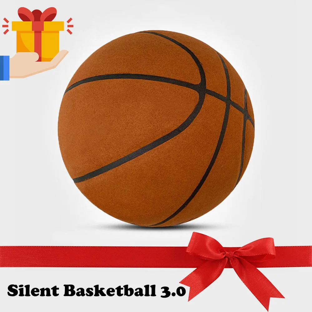 High Quality Gift Indoor Silent Basketball Size 7(29.5'') Mute Bouncing PU Foam Ball Bounce Quiet Sports Toy for Boys Girls Xmas