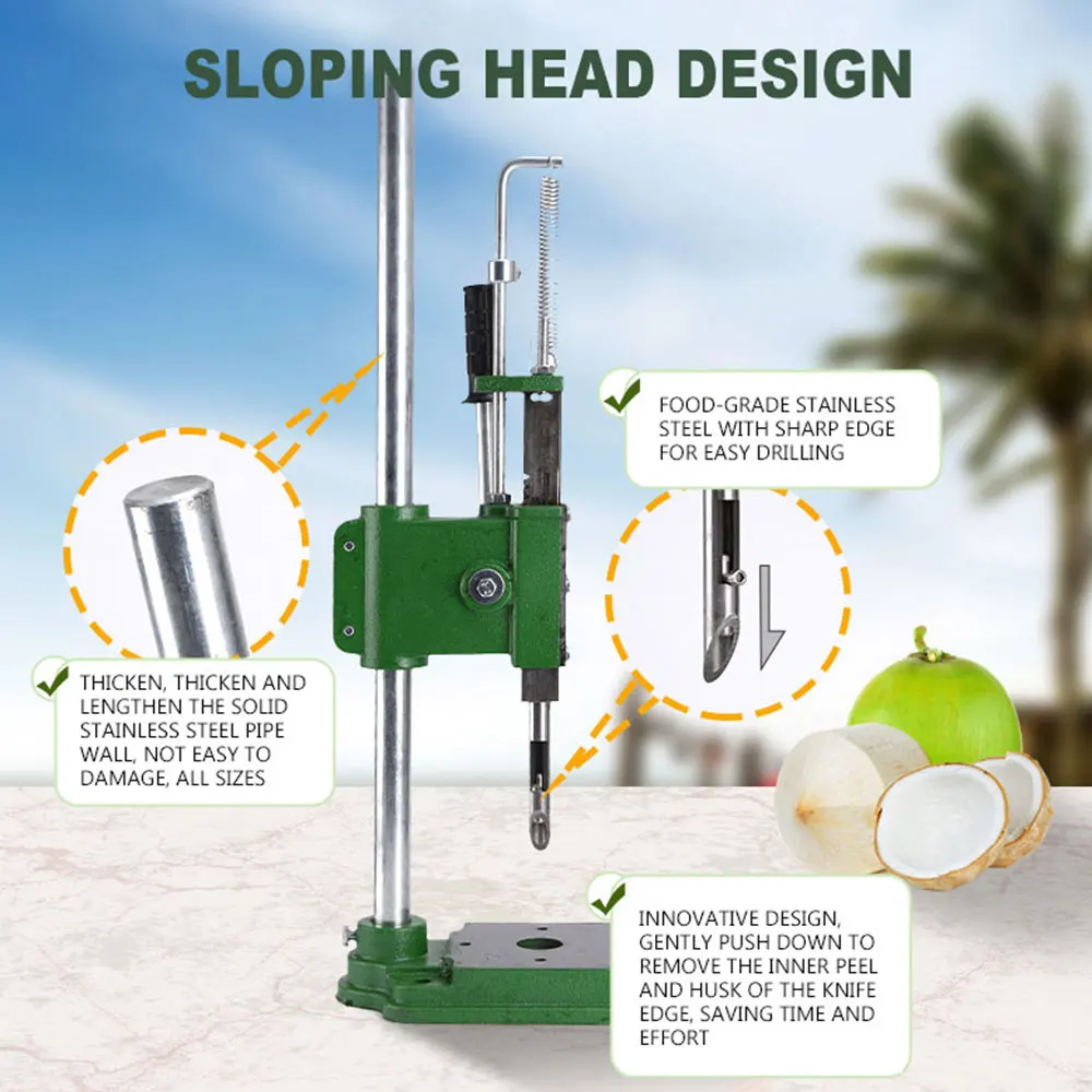 

Manual Coconut Shelling Machine Portable Stainless Steel Coconut Open Tool Commercial Shell Peeler