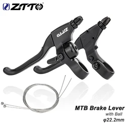 ZTTO MTB Bike Brake Lever Ring Ball Aluminum Alloy Mountain Bike V Brakes Cycling Mechanical Disc Brake Handle 22.2mm handlebar