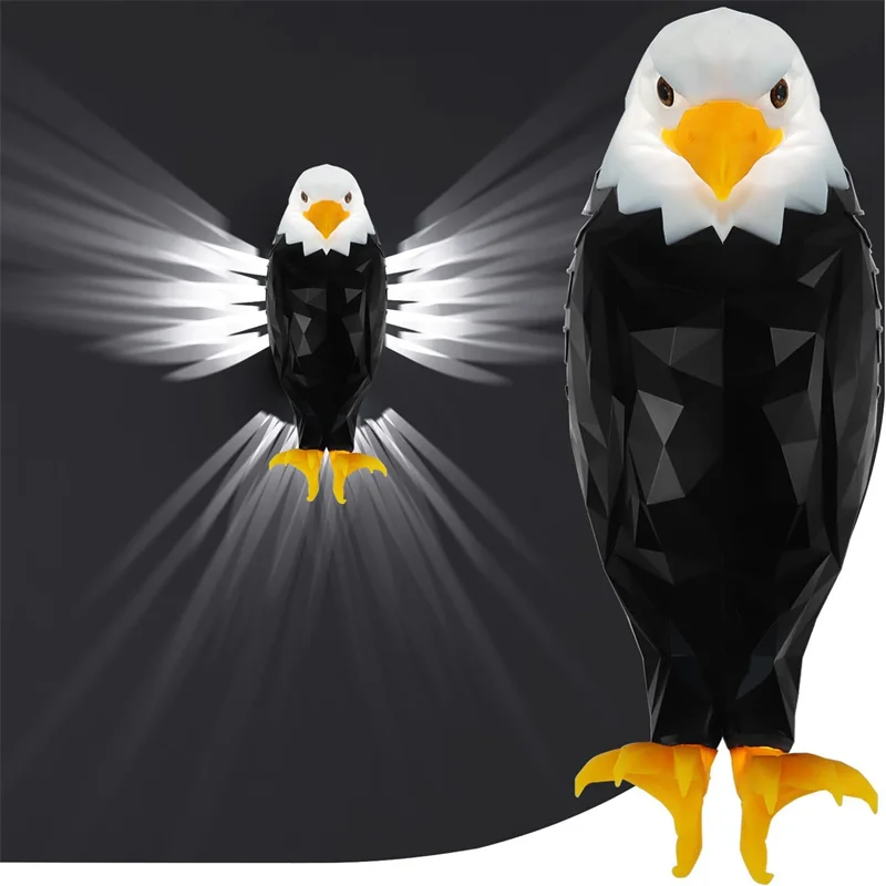 

Bald Eagle Wall Light, American Eagle Night Light With Remote Control, Magnetic Wall Mounted Eagle Lamp