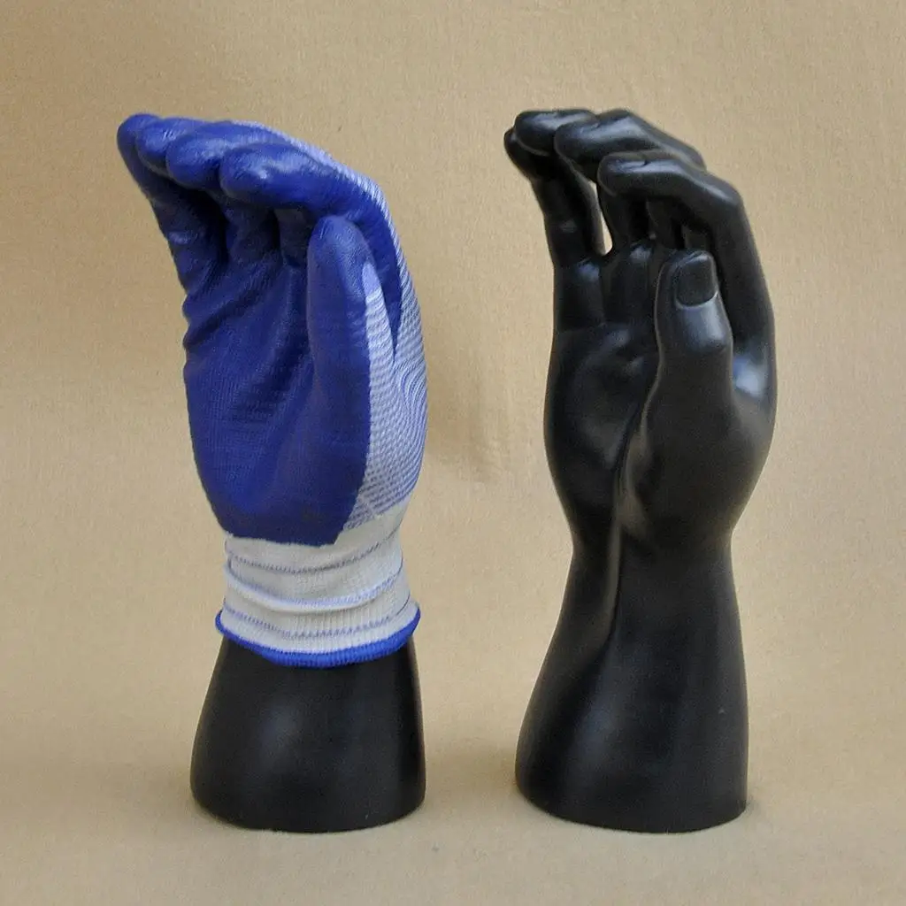 Flexible Silicone Grey Hand Mannequin Male Realistic Jewelry Display for Glove Ring Bracelet Store Showcasing