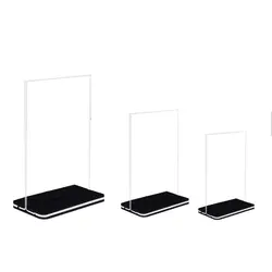 Transparent Acrylic Panel Menu Display Stand A4 Vertical Table Card Sign Collection Photo Protection Holder Album Postcard