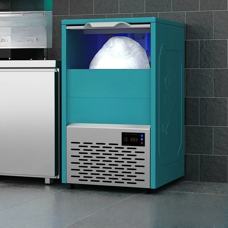 Granular ice commercial ice machine fully automatic 100kg hot pot seafood supermarket  tray broken snowflake