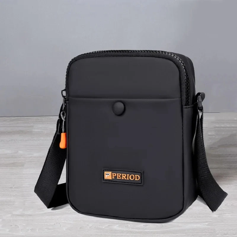 Messenger Sling Bags For Men Casual Oxford Small Zipper Crossbody Pouch Simple Mini Crossbody Phone Bag Male Side Shoulder Bag