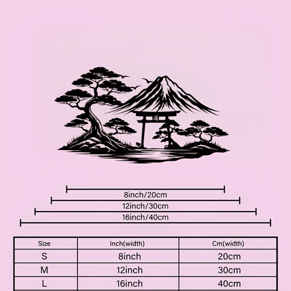 CIFBUY Acrylic Wall Art Mount Fuji Torii Gate Sign Rustproof Waterproof Hanging Ornament For Outdoor Garden Yard Home Decor view 4