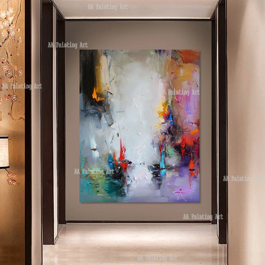 

Modern Murals Artwork Decorative Item Colorful Acrylic Painting Hand-painted Abstract New Design Picture Wall Art On Canvas