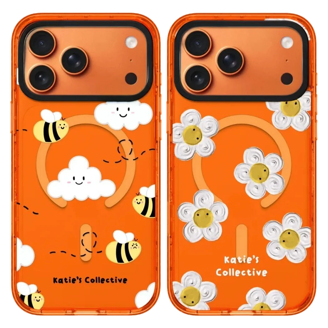 

Daisy Bee Border Magnetic Case: Compatible With IPhone 17 16 15 14 13 12 Pro Max 17 Air