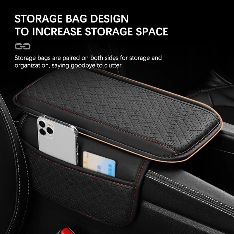 Car Arm Rest Cushion Center Console Protection Cover Auto Armrest Box Pad Storage Pocket For Hyundai Sonata DN8 EF LF NF YF