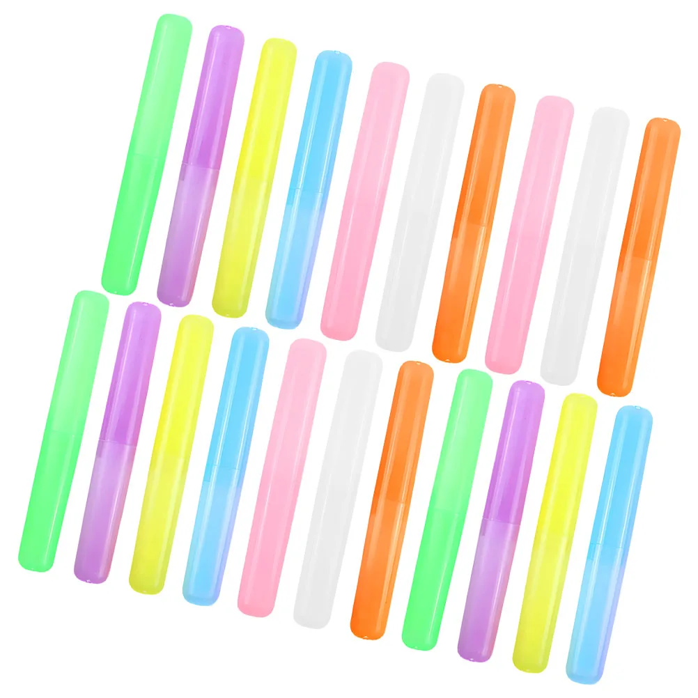 

21Pcs Portable Toothbrush Container Travel-Friendly Storage Box for Daily Use Camping Hiking Vacation Dustproof Strong