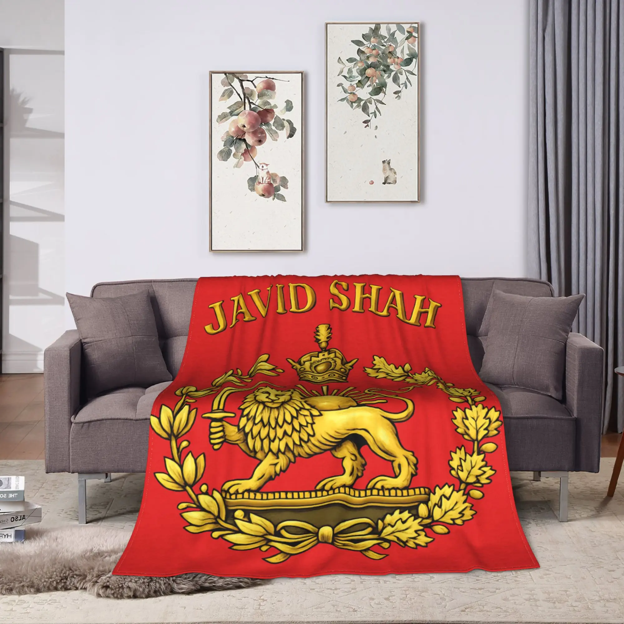 King Reza Pahlavi Iran Warm Soft Blankets  Kids Plush Throw Blanket Street Trend Couch Bed Flannel Bedspread Sofa Bed Cover