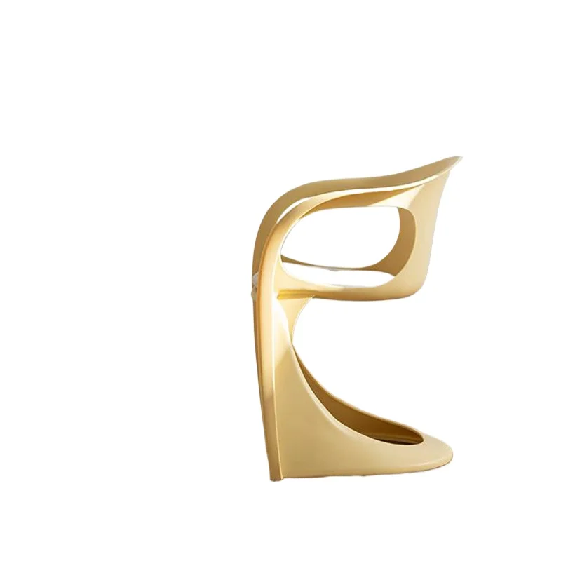 كرسي طعام بلاستيكي من الأكريليك الاسكندنافي مصمم منزليًا صغيرًا ومسند ظهر للمشاهير على الإنترنت كرسي شفاف #1