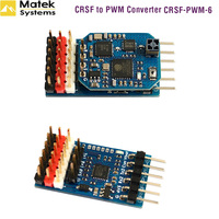 MATEKSYS CRSF-PWM-6 CRSF to PWM Converter 6 PWM 50-400Hz Output 2UARTS External Current Sensor Failsafe Auto Set for RC Receiver