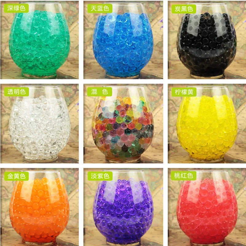 1KG Absorbent ball Home Decor Pearl Shaped Crystal Soil Water Beads Bio Gel Ball For Flower/Weeding Mud Grow Magic Jelly Balls