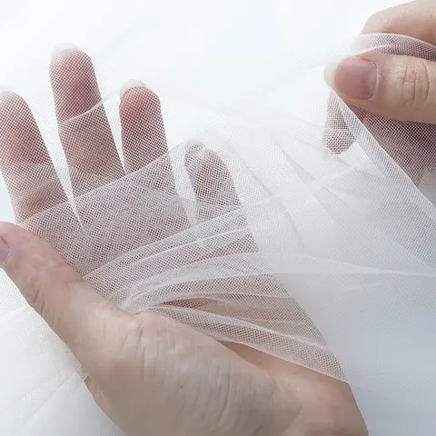 160x50/500cm Encrypt Soft Mesh Fabric for Wedding Dresses, Decorations, Gauze Curtains, Mosquito Nets DIY Skirt Fabrics