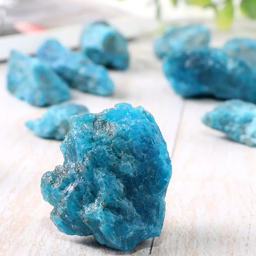 150g Natural Blue Apatite Crystal Stone Gravel Rough Healing Mineral Specimen Collection Room Decor
