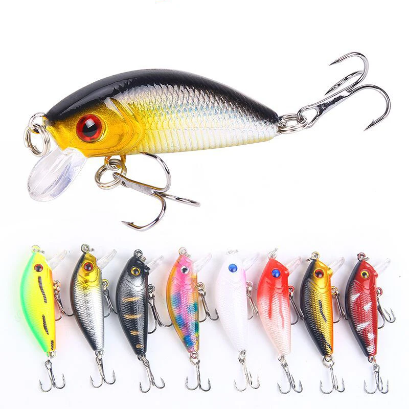 

Mini Crank Bait 8 color Floating Wobblers for Fishing Lure Set of Wobblers Artificial Bait 5cm 4.2g Fake Fish Hard Lures Minnow