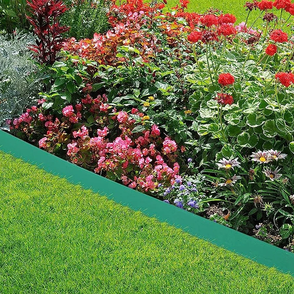 2026  Landscape Edging Length No Digging Garden Edging Kit Include 15/30 Spikes, Premium Yard Edging Fence with One Spike