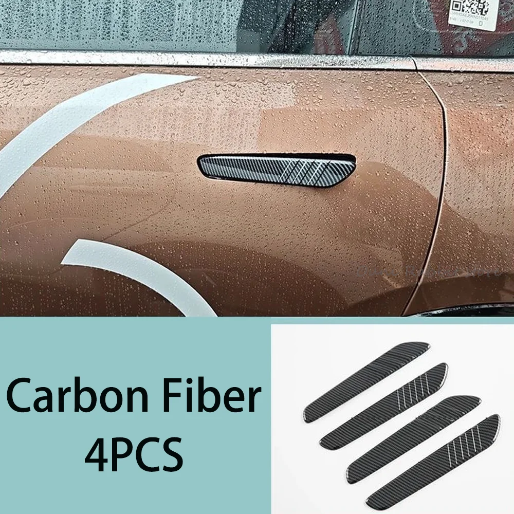For Mazda 6e EZ-6 J90A 2024~2026 Car Carbon Fiber Door Handles, Rear Quarter Louvers, Fuel Tank/Electrical Box Cover Accessories view 4