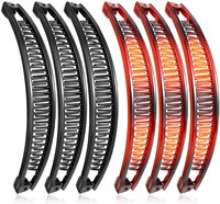 6 Pieces Hair Combs Banana Hair Clip Grip Comb Fishtail Ponytail Banana Clip Hair Clips for Women Hair Accessory