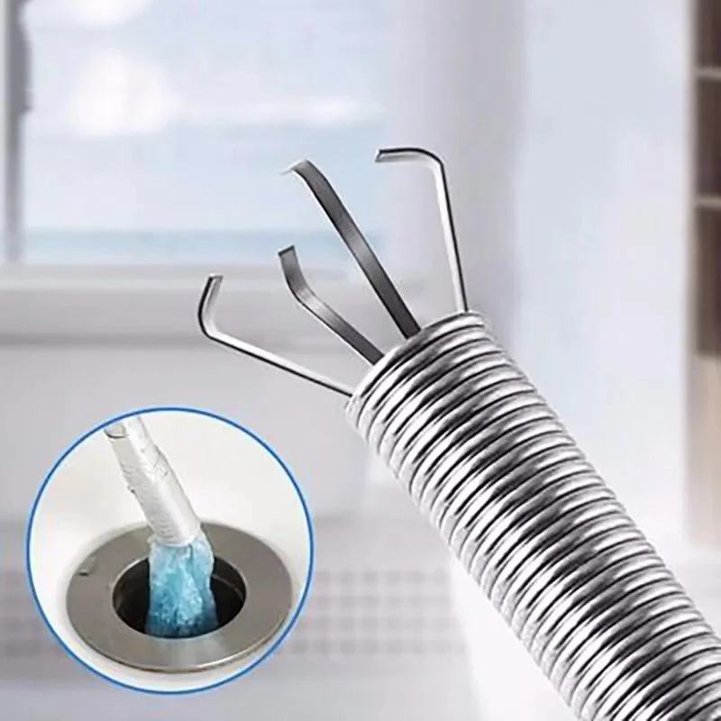 NEW Flexible Sewer Pipe Unblocker Snake Spring Pipes Dredging Tool Kitchen Sink Bathroom Sewer Cleaning Tool Kitchen Accessories