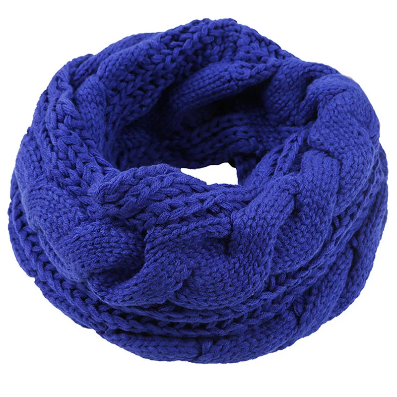 1Pc Winter Warm Brushed Knit Neck Warmer Circle Go Out Wrap Cowl Loop Snood Shawl Outdoor Ski Climbing Scarf For Men Women