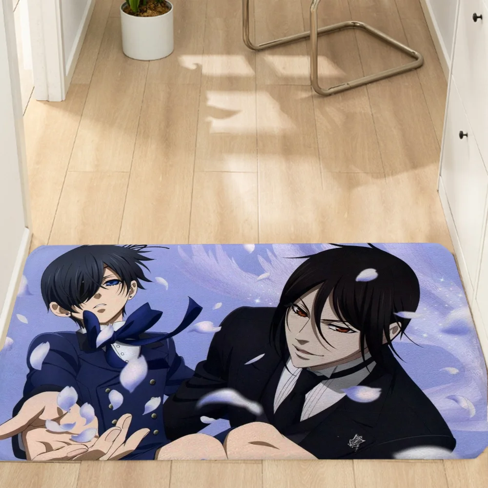 Black Butler Door Mat Entrance Outdoor Mat for Hallway on the Floor Doormat Entrance to Home Decoration Accessories Bedroom Rug