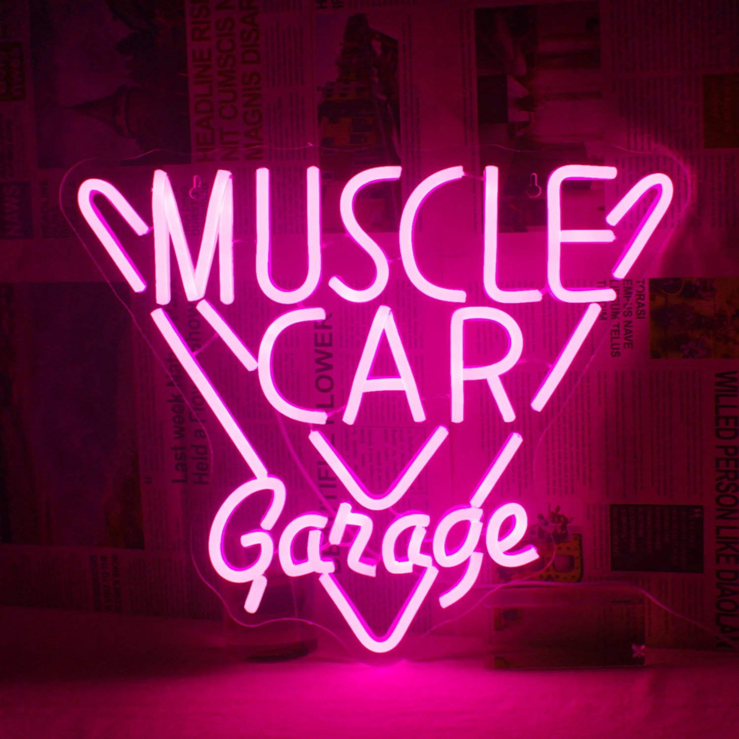 

Muscle Garage Neon LED Signs Room Decoration Wall Lights For Car Studio Garage Room Racer Bedroom Wall Decor Man Cave Art Decor