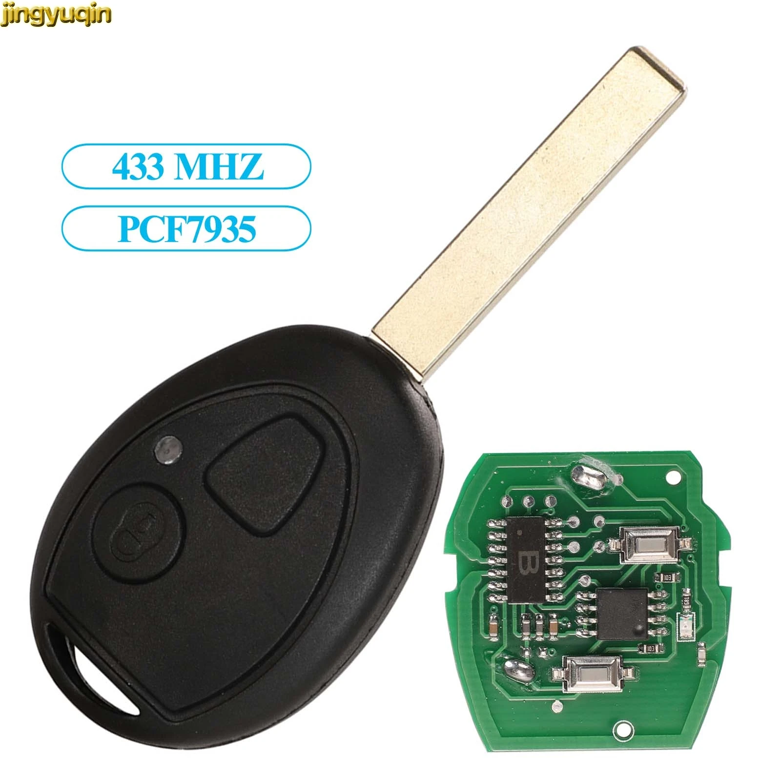 

Jingyuqin Remote Car Key Control 433MHZ T5 PCF7935 Chip For Rover 75 Z3 Z4 X3 X5 E46 E39 E36 E34 Mini Cooper S R50 R53 MG ZT