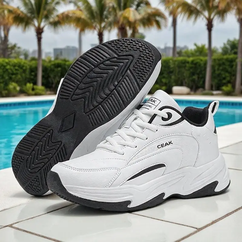 

Мужские повседневные спортивные кроссовки, простой и стильный дизайн, нескользящие и износостойкие, высококачественные мужские кроссовки для бега.