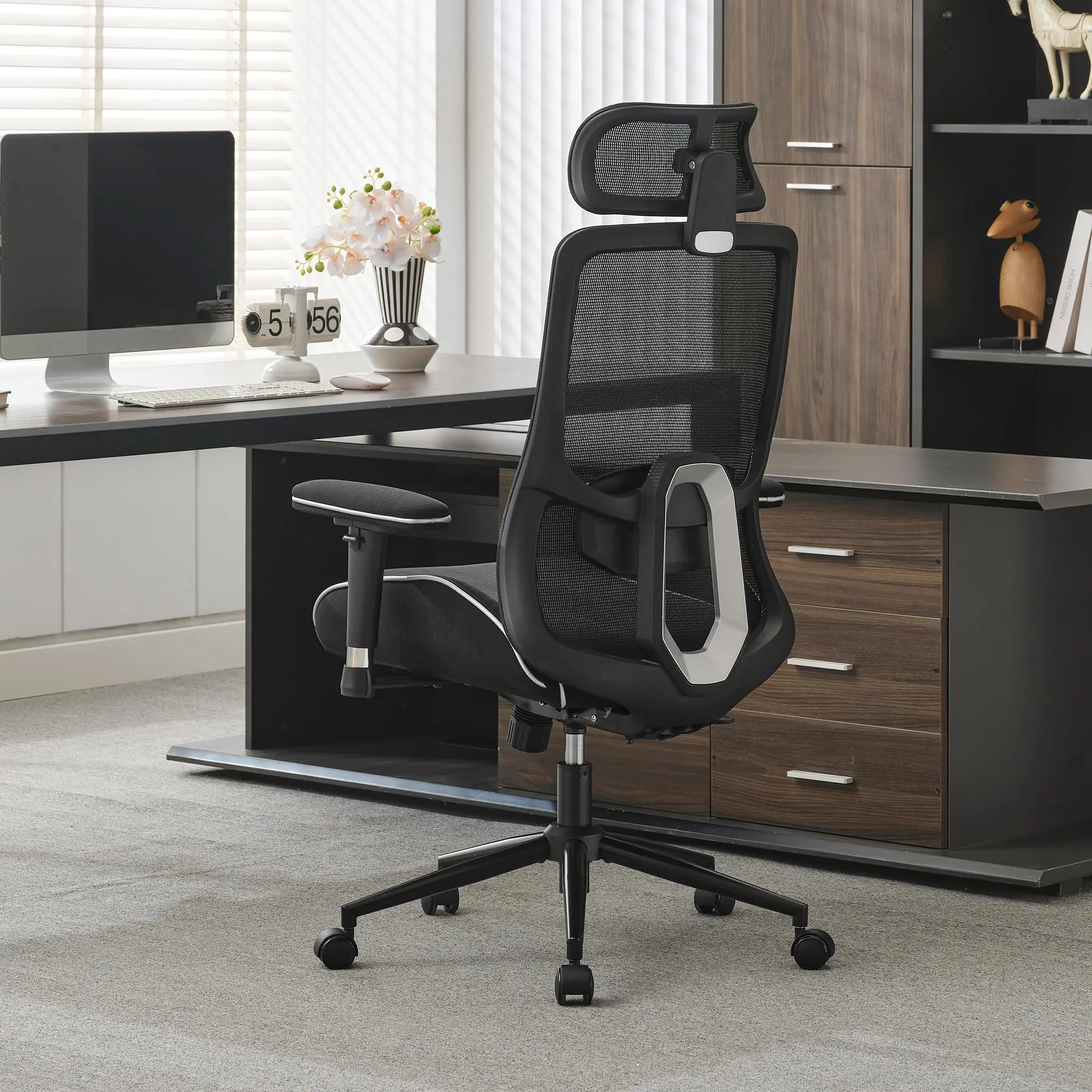 

Free Shipping 400 LBS High Back Mesh Ergonomic Office Chair with 4.33inch Thicken Seat