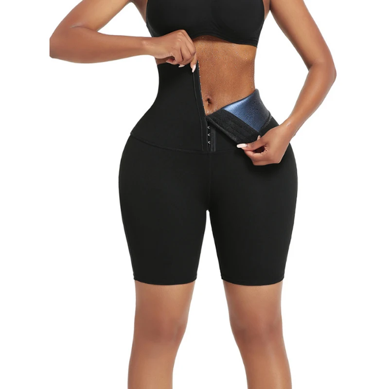 Saunowe spodenki modelujące pot spodnie garnitur Slim fit uda gorset Waist Trainer dresowy dres Fitness kompresyjny trening termiczny
