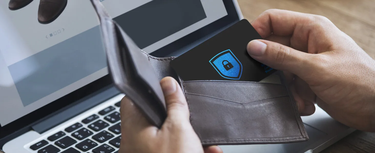 RFID-Blockierungskarten – 6er-Pack, erstklassiges kontaktloses NFC-Debit-Kreditkarten-Passschutz-Blocker-Set für Männer und Frauen – Detail 2