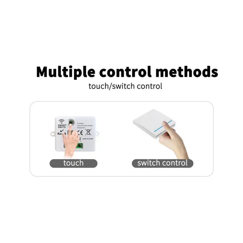 Interruptor de luz sem fio rf 433mhz painel controle remoto sem fio mini módulo receptor relé 220v 10a para lâmpada luz casa inteligente