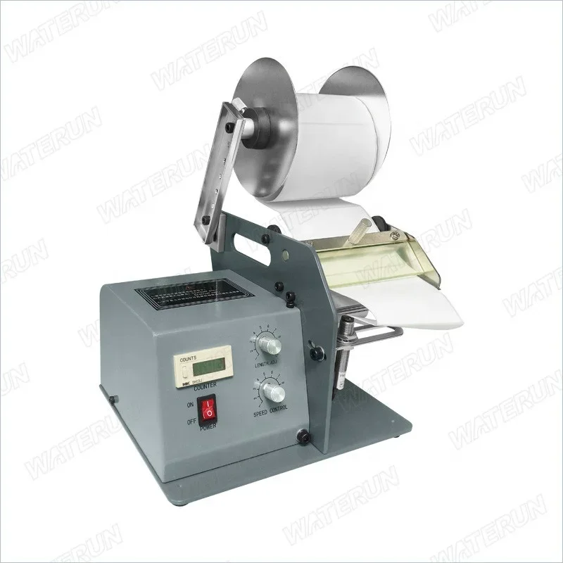 Electric Automatic Label Dispenser Machine for Beverage Cans Bags Pouches Film Barcode Peel Separator Stripper Features
