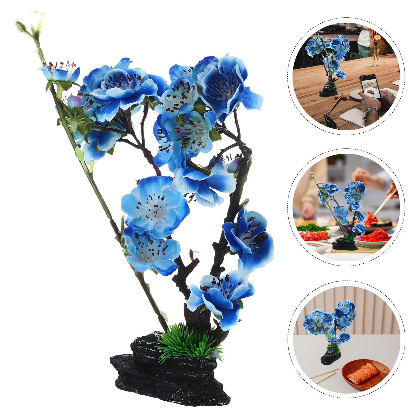 

Sushi Plate Flower Ornament Artificial Flowers Decorative Cherry Blossom Design Sushi Serving Plate Decorations Food Dish Decors