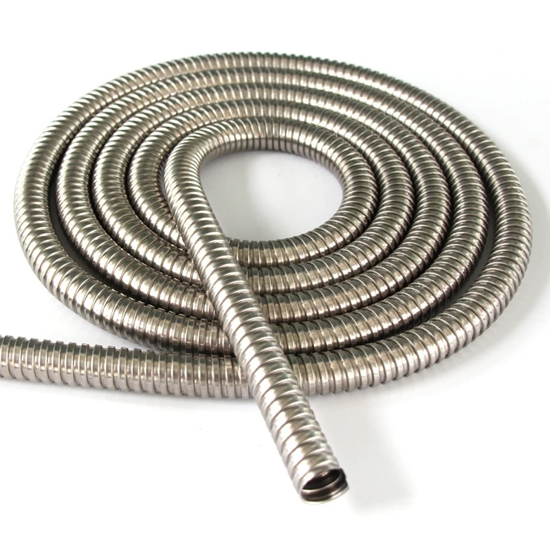 1 Meter Inner 4-100mm Stainless Steel Metal Thread Cable Hose Tube Flexible Soft Pipe Sleeve Protection Replacement Accessories