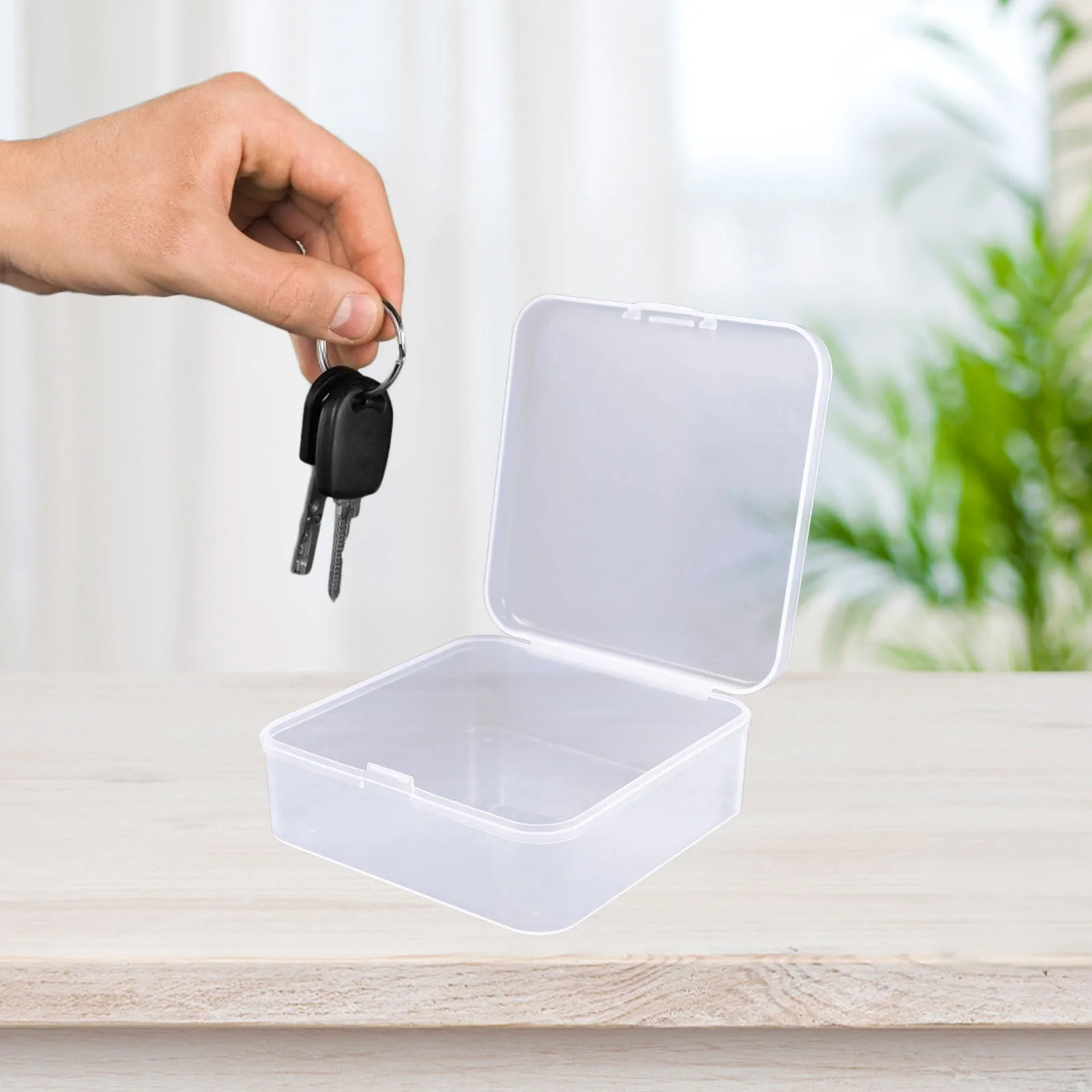 

10pcs Clear Square Soap Box Pp Travel Container Portable Soap Storage Holder For Bathroom Shower Camping Household