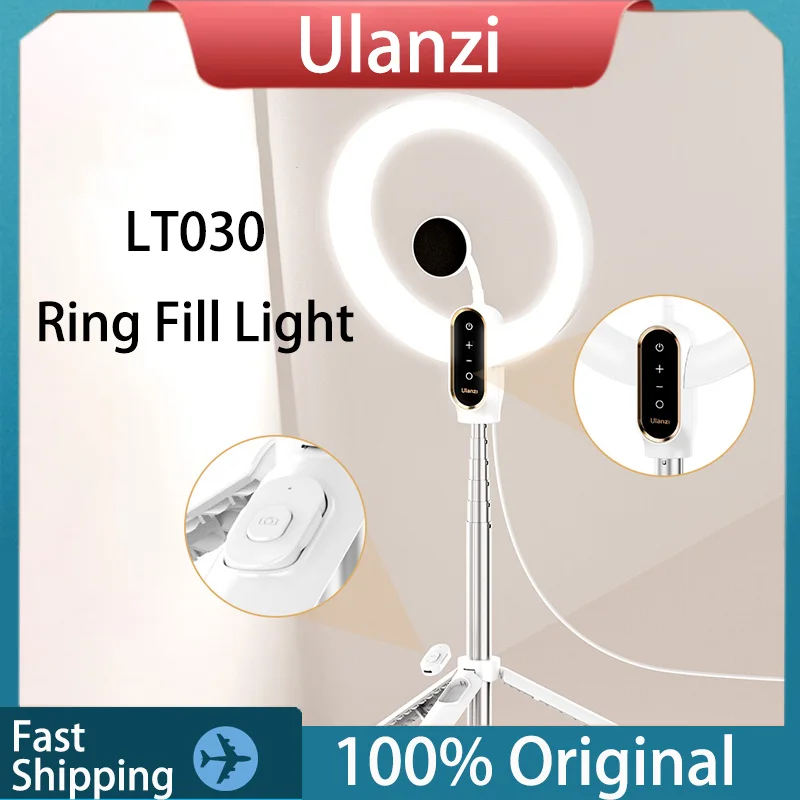 

Ulanzi LT030 Заполняющий светильник Кольцо Мягкий свет 3000-6000k Двухцветный светильник для видеосъемки 58-175 см Регулируемый светильник для макияжа Live Iphone Magsafe