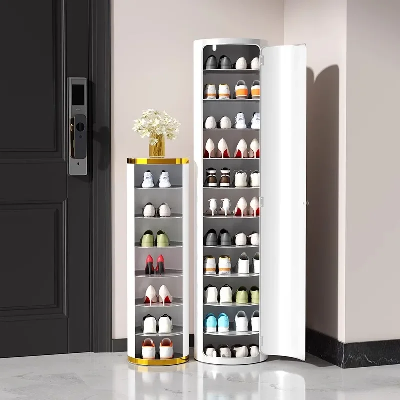 Steel rotating shoe cabinet home door storage 2023 new popular entrance entrance simple light luxury multi-layer shoe rack