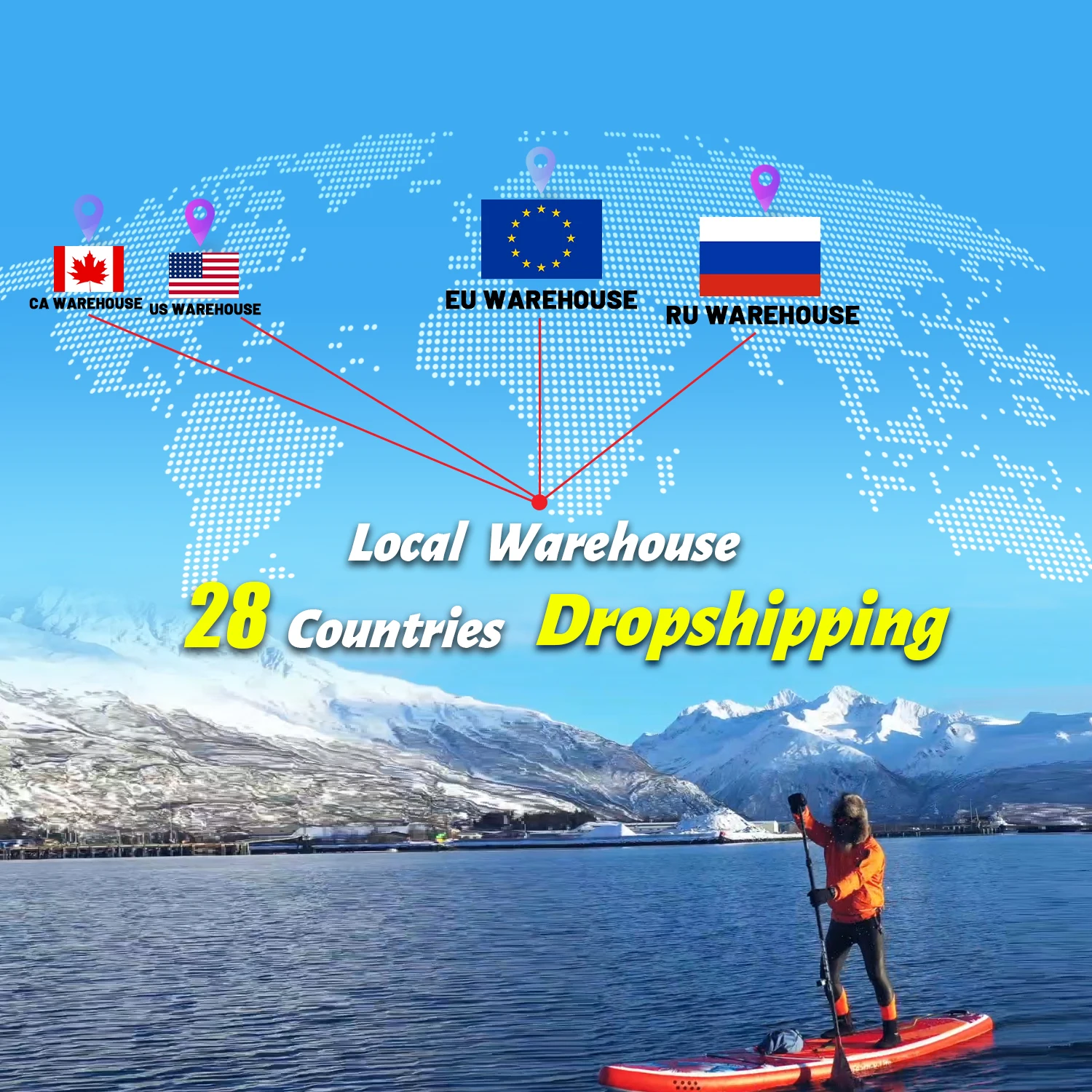 EU 11' Stand Up Paddle Board Surfing Inflatable Board Surfboard Paddleboard SUP